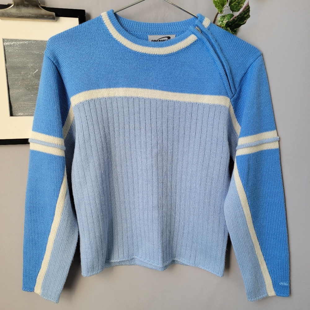 Obermeyer Jennifer Wool Blend Pullover Crew Neck Sweater M